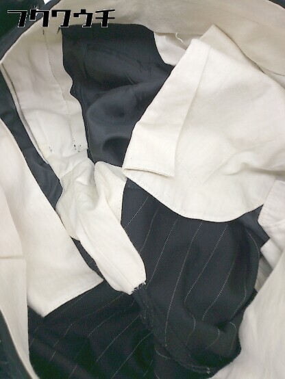 ◇ UNITED ARROWS ユナイテッドアローズ 総裏地 ストライプ シングル パンツ スーツ 上下 サイズ48 ブラック メンズ_画像9