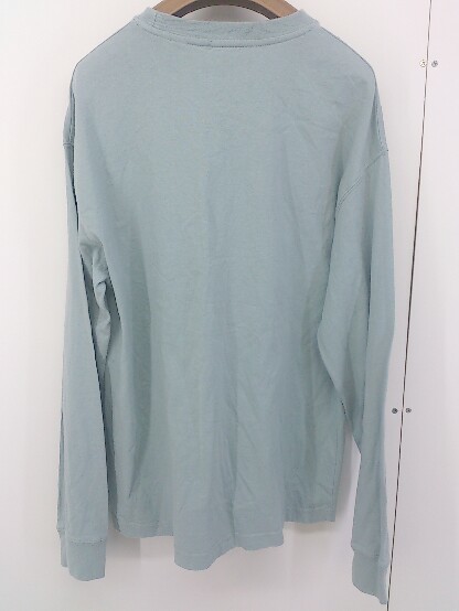 ◇ FREAK'S STORE ワンポイント刺繍 長袖 Tシャツ カットソー サイズM グリーン系 メンズ_画像3