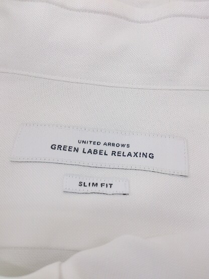 ◇ ◎ green label relaxing グリーンレーベル UNITED ARROWS ボタンダウン BD 半袖 シャツ サイズL ホワイト メンズ P_画像4