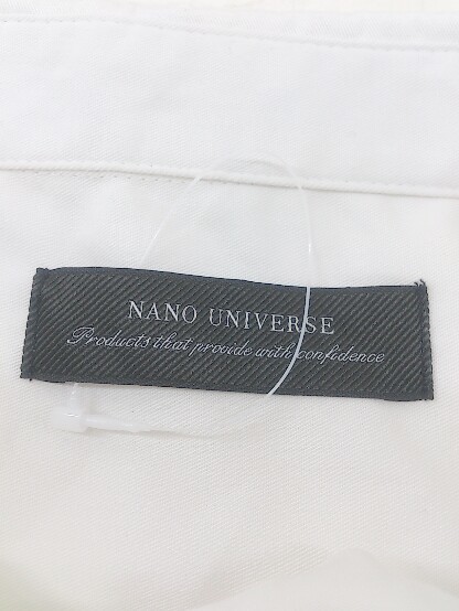 ◇ nano universe ナノユニバース 半袖 シャツ サイズM オフホワイト メンズ P_画像4