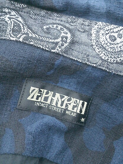 ◇ Zephyren ゼファレン 半袖 シャツ サイズM ブルー系 メンズ P_画像4