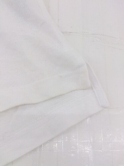 ◇ Champion チャンピオン ワンポイント刺繍 半袖 ポロシャツ サイズXL オフホワイト メンズ P_画像6