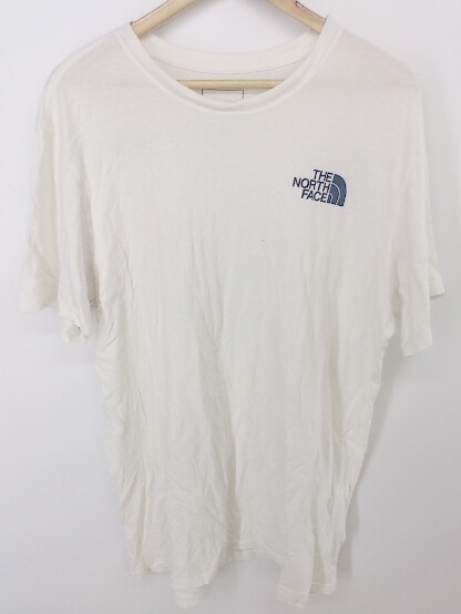 ◇ THE NORTH FACE ザ ノース フェイス ロゴ 半袖 Tシャツ カットソー サイズXL オフホワイト系 メンズ Pの画像1