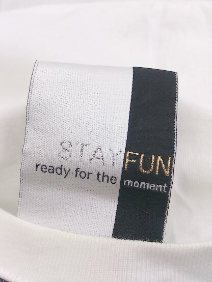 ◇ STAYFUN ステイファン タウン柄 切替 半袖 Tシャツ カットソー サイズF オフホワイト マルチ メンズ P_画像4