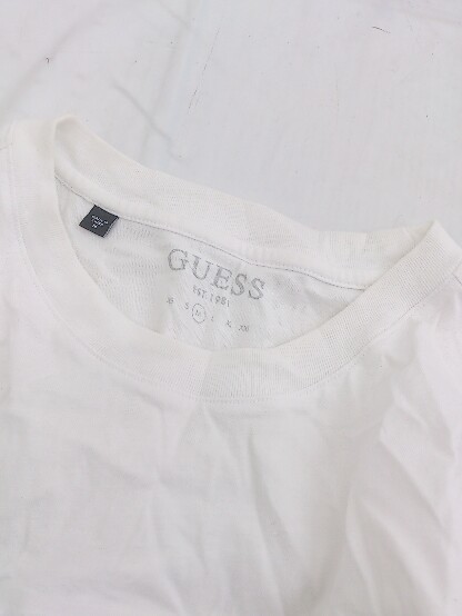 ◇ GUESS ゲス ロゴ 半袖 Tシャツ カットソー サイズM ホワイト系 マルチ メンズ P_画像7