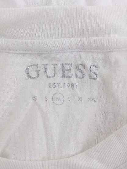 ◇ GUESS ゲス ロゴ 半袖 Tシャツ カットソー サイズM ホワイト系 マルチ メンズ P_画像4