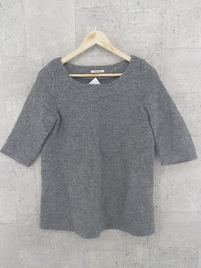 ◇ Simplicite シンプリシテェ モヘア混 七分袖 セーター グレー レディース_画像2