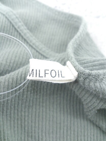 ◇ milfoil ミルフォイル 長袖 Tシャツ カットソー ライトグリーン系 レディース_画像4