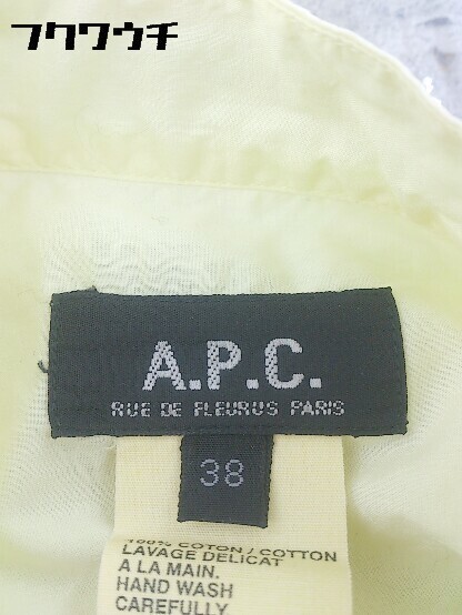 ◇ A.P.C. アーペーセー 半袖 シャツ 38 イエロー * 1002799394222_画像4