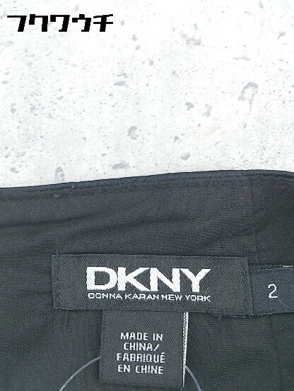 ◇ DKNY ダナ キャラン ニューヨーク デザイン ミニ タイト スカート 2 ブラック * 1002798336766_画像4