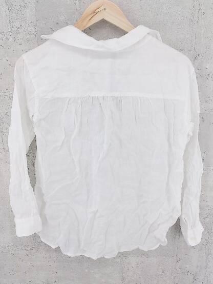 ◇ Spick&Span スピック＆スパン リネン100% 長袖 シャツ ホワイト レディースの画像3