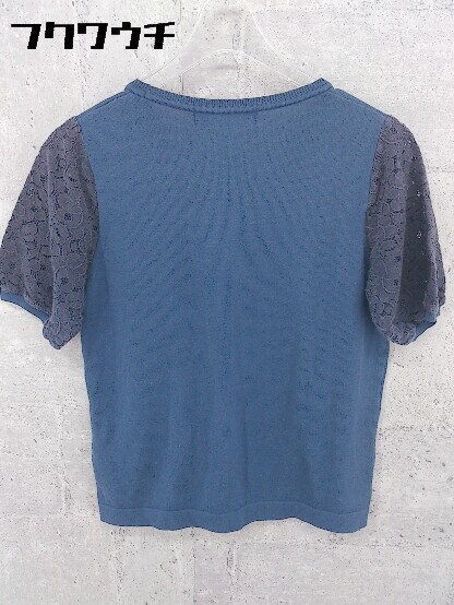 ◇ BEAUTY & YOUTH ビューティアンドユース UNITED ARROWS ニット 半袖 Tシャツ カットソー ブルー * 1002800190393_画像6