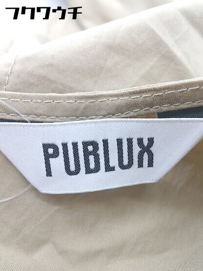 ◇ PUBLUX パブリュクス 半袖 膝下丈 ワンピース サイズF ブラウン レディース_画像4