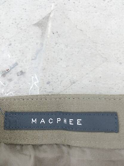 ◇ MACPHEE TOMORROWLAND ロング フレア スカート 32 カーキ レディース_画像3