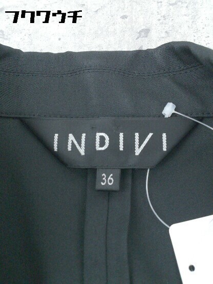 ◇ INDIVI インディヴィ 1B 長袖 テーラード ジャケット 36 ブラック * 1002798561519_画像4