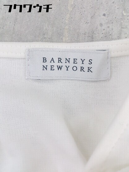 ◇ BARNEYS NEWYORK バーニーズ ニューヨーク ノースリーブ 膝下丈 ワンピース ホワイト ネイビー レディース_画像4