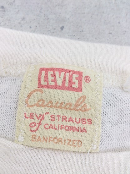 ◇ Levi's リーバイス 半袖 Tシャツ カットソー XS アイボリー ブラック レディース_画像4