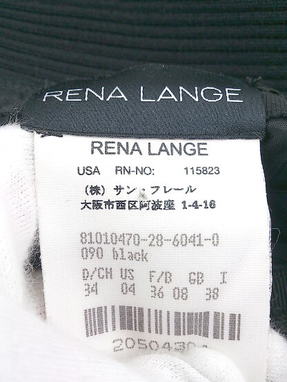 ◇ RENA LANGE レナランゲ 膝丈 タイト スカート US 04 F 36 ブラック レディース_画像5
