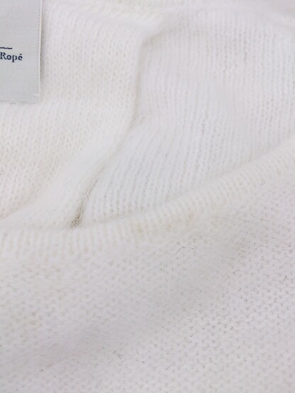 ◇ Adam et Rope アダム エ ロペ アンゴラ混 長袖 ニット セーター 38 ホワイト レディース_画像5