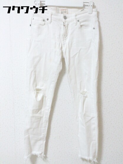 ◇ Ungrid アングリッド カットオフ ジーンズ デニム パンツ 24サイズ ホワイト レディース_画像2
