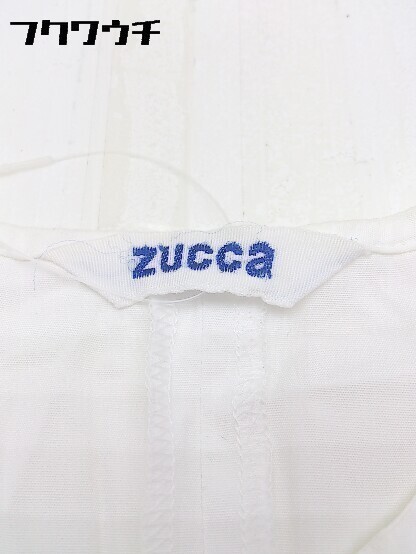 ◇ ZUCCa ズッカ フリル 膝丈 ノースリーブ ワンピース Mサイズ ホワイト レディース_画像4