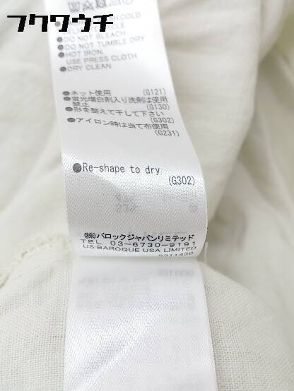 ◇ ◎ MOUSSY マウジー リボン付き リネン混 長袖 コート サイズF オフホワイト レディース_画像6