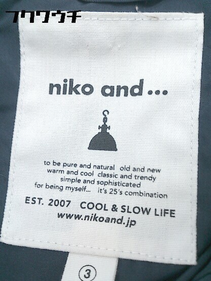 ■ niko and... ニコアンド 長袖 中綿 ジャケット 3 ネイビー * 1002798699212_画像4