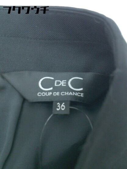 ◇ CdeC COUP DE CHANCE クードシャンス バックジップ 膝丈 タイト スカート 36 ブラック * 1002799320511_画像5