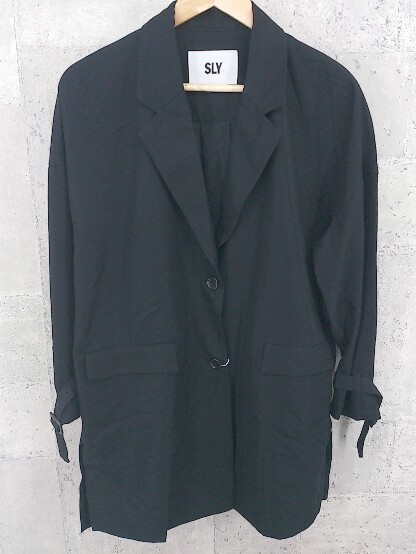 ◇ ●未使用● SLY スライ タグ付 定価 1.2万円 長袖 ジャケット コート FREE ブラック レディース_画像2