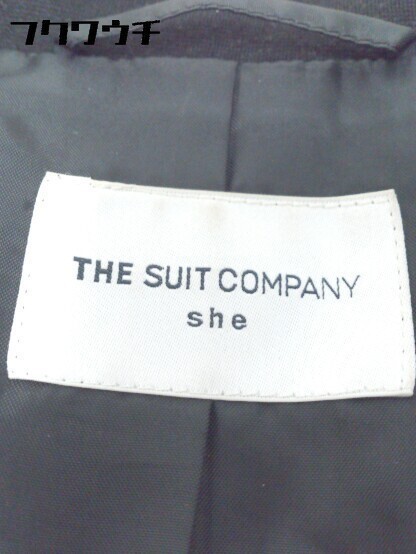 ◇ THE SUIT COMPANY she ザ スーツ カンパニー 1B 長袖 テーラード ジャケット サイズ36 ブラック レディース_画像4
