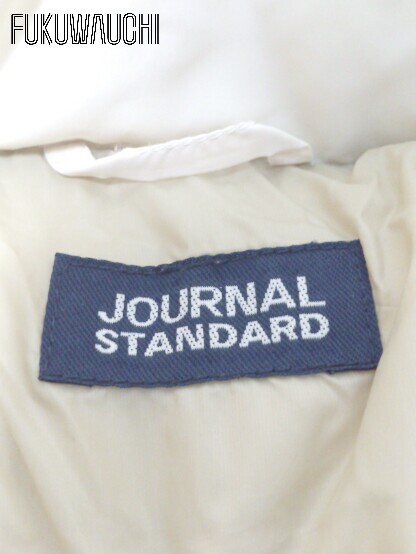 ■ JOURNAL STANDARD ジャーナルスタンダード ラクーンファー ジップアップ 長袖 ダウン ジャケット アイボリー レディース_画像6