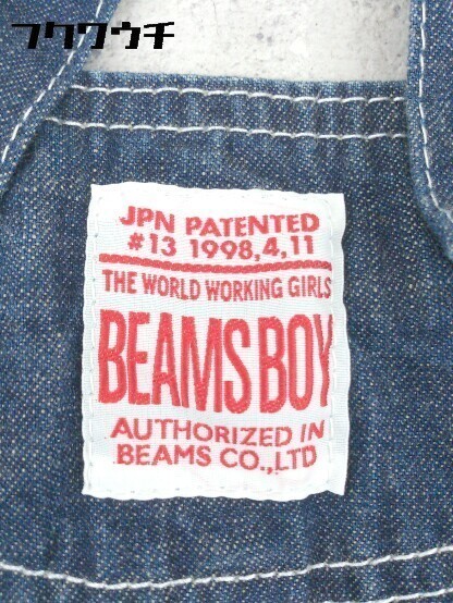 ◇ ◎ BEAMS BOY ビームスボーイ サスペンダー付き ミニ 台形 スカート サイズ1 ネイビー系 レディース_画像4