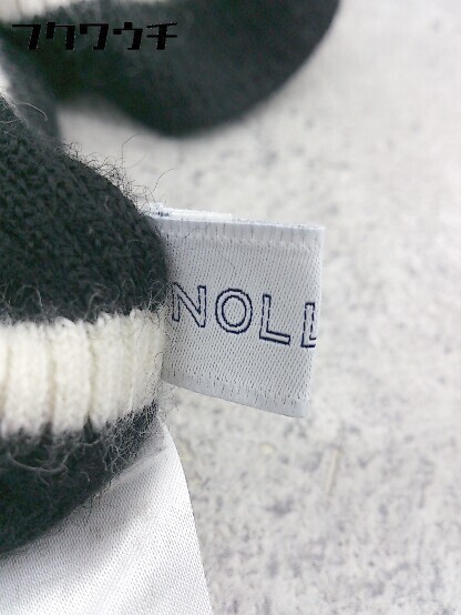 ◇ NOLLEY'S ノーリーズ ウール　ボーダー 長袖 ニット セーター 38 ブラック　オフホワイト * 1002800267538_画像4