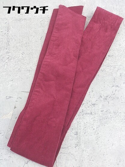◇ Rouge vif ルージュ ヴィフ コーデュロイ ベルト付き ロング タイト スカート 36サイズ レッド系 レディース_画像7