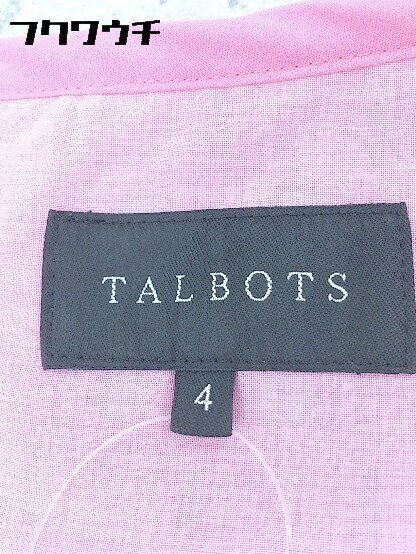 ◇ Talbots タルボット 総柄 ノースリーブ 膝下丈 膝丈 ワンピース 4サイズ ピンク レディース_画像4