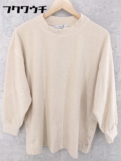 * * new goods * * JEANASIS Jeanasis tag equipped long sleeve Mini tunic One-piece size F beige group lady's 