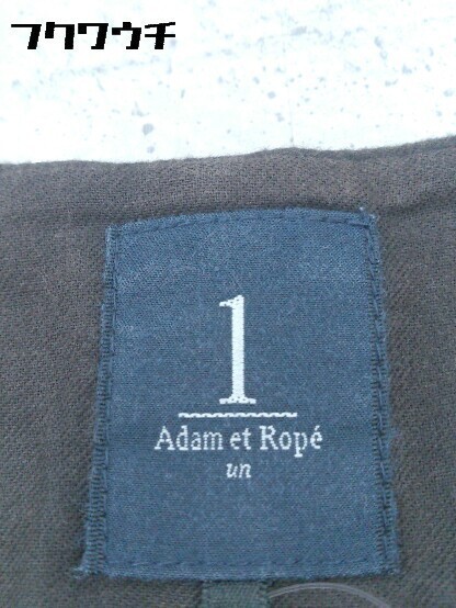 ◇ Adam et Rope アダム エ ロペ Vネック 長袖 膝丈 ワンピース サイズ38 ブラック レディース_画像4