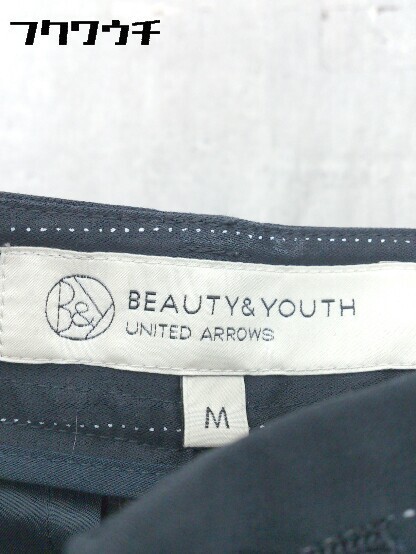 ◇ BEAUTY&YOUTH UNITED ARROWS ストライプ スラックス パンツ サイズM ネイビー レディース_画像4