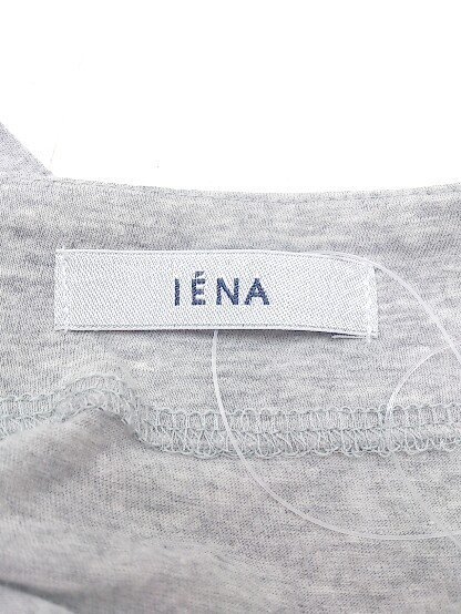 ◇ IENA イエナ フレンチスリーブ 膝丈 ワンピース グレー レディース_画像4