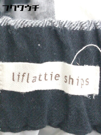 ◇ liflattie ships リフラティ シップス チェック柄 膝下丈 スカート ブラック ホワイト グレー レディース_画像4