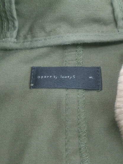 ◇ apart by lowrys アパート バイ ローリーズ ラクーンファー 長袖 ライナー付 モッズコート M グリーン * 1002799586238_画像4