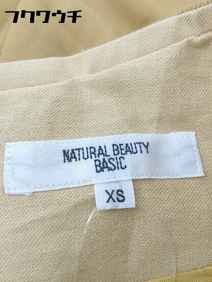 ◇ NATURAL BEAUTY BASIC ナチュラルビューティーベーシック ミニ フレア スカート サイズXS マスタード レディース_画像4