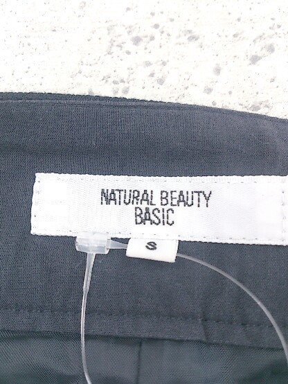 ◇ NATURAL BEAUTY BASIC ナチュラルビューティーベーシック 膝丈 タイト スカート S ネイビー レディース_画像4