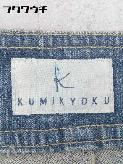 ◇ Kumikyoku 組曲 膝丈 タイト デニム スカート サイズ3 インディゴ レディース_画像4