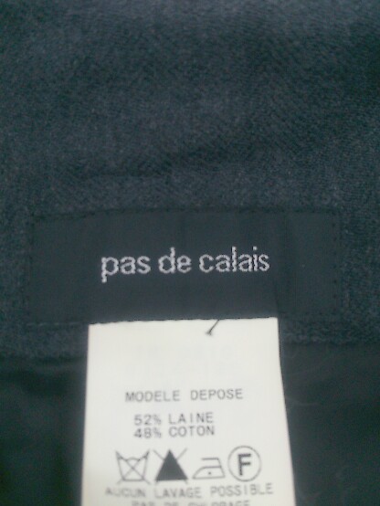 ◇ pas de calais パドカレ サルエル ワイド パンツ 38 ブラック レディース_画像4