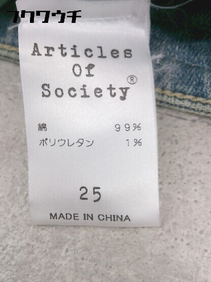 ◇ Articles of Society ダメージ加工 ペイント ジーンズ デニム パンツ サイズ25 インディゴ レディース_画像5