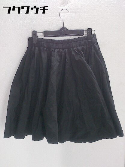 ◇ MUSE de Deuxieme classe ウエストゴム ミニ フレア スカート サイズ36 ブラック レディースの画像3