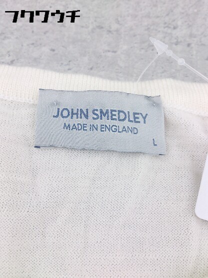 ◇ JOHN SMEDLEY ジョンスメドレー ウール100％ 長袖 ニット サイズL アイボリー レディース_画像4