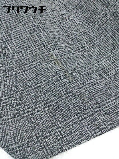 ◇ Rirandture リランドチュール チェック バックジップ 刺繍 ノースリーブ ミニ ワンピース 1サイズ グレー系 レディース_画像7