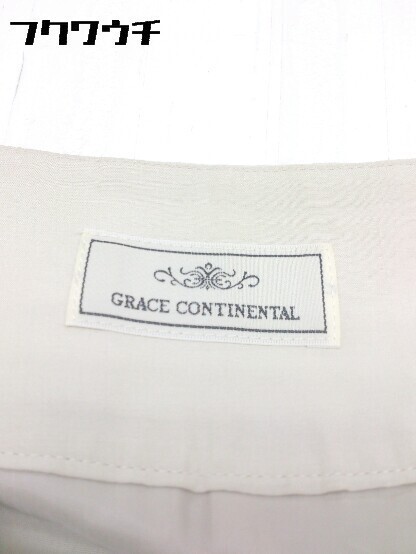 ◇ ◎ GRACE CONTINENTAL ウエストリボン レース ミニ プリーツ スカート サイズ36 ベージュ レディース_画像4